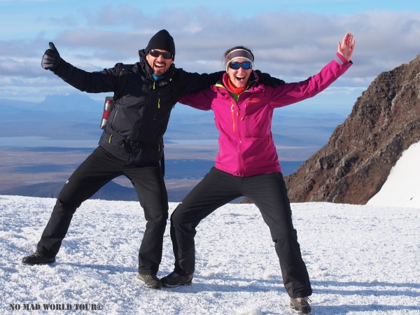 Laurent et Marianne au sommet du Snaefell en Islande